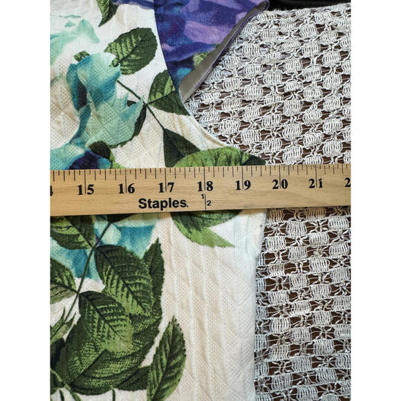 Eliza J Floral Print Sheath Dress Size 14 Purple Blue Green - Picture 7 of 10